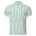 thumbnail image 4 of T Shirts for Men Black Tshirt for Men T Shirts for Man 2025 Trendy Stripes Mens Shirts Dress Vintage Shirts Short Sleeve Cotton Linen Comfy Loose Fit, 4 of 7