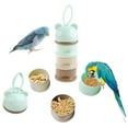 Huhudde Portable Bird Feeder Cups Parrot Food Treat Box Compact Food