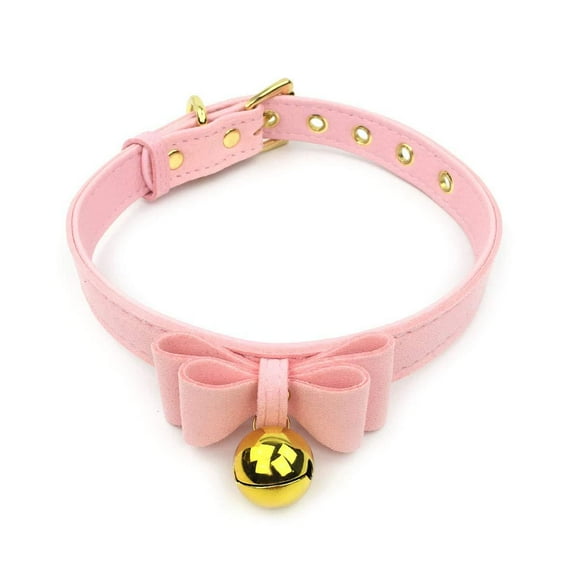 Bell Choker Collar Necklace Lolita Bow Collar Cat Kitty Velvet Necklace Z18