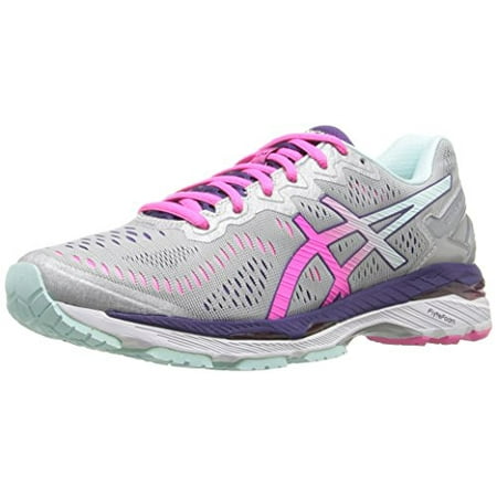 ASICS Women's Gel-Kayano 23 Running Shoe (Silver/Pink Glow/Parachute ... This button opens a dialog that displays additional images for this product with the option to zoom in or out.
