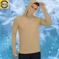 thumbnail image 2 of hotojiny Men's Hooded Sun Shirts with Mask Fishing Long Sleeve Shirts for Big and Tall Rash Guards Cooling Hoodies Hiking Shirts, 2 of 7