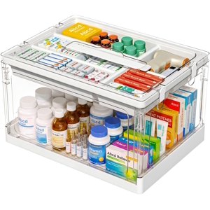 24QT 1Pack Craft Organizers and Storage with Tray Craft Storage Box