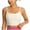 White, variant on Timegard Camisole Tops for Women Longline Sports Bras Scoop Neck Spaghetti Strap Cropped Tank Tops with Built in Bras