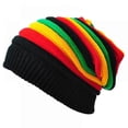 thumbnail image 4 of Jamaica Reggae Gorro Rasta Style Cappello Hip Pop Men's Winter Hats Female Red Yellow Green Black Fall Fashion Women's Knit Cap n, 4 of 5