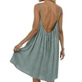 thumbnail image 4 of XinghaiYIDE Women Casual Dress, for Women Loose Summer Solid Tank Dress Hollow Out Beach Sundress Sleeveless Dresses, 4 of 6