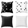 thumbnail image 3 of Ludlz Modern Black and White Geometric Print Cushion Cover Sofa Decor Pillow Case, 3 of 7