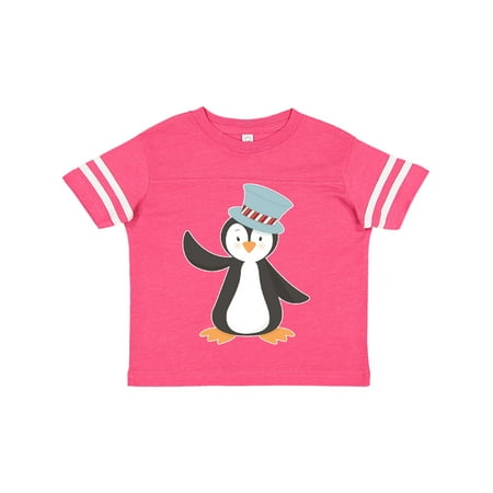 

Inktastic Penguin with Blue Top Hat Gift Toddler Boy or Toddler Girl T-Shirt