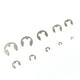 thumbnail image 3 of Circulo Irfora 120PCS 304 Juego de surtido de clips en E de acero inoxidable M1.5-10 Juego de anillos de retención externos de circlip Irfora Circulo, 3 of 6