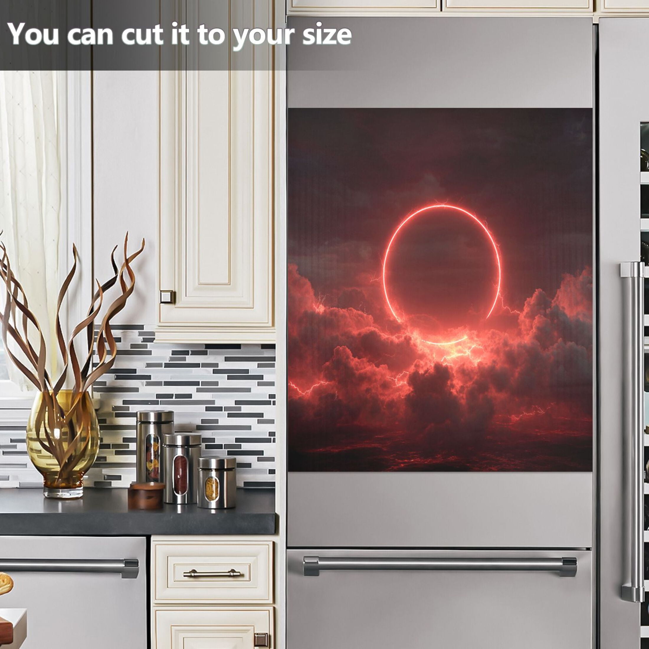 Dishwasher Sticker Magnetic Dishwasher Sticker Magnetic Decorative Sticker Refrigerator Sticker Dishwasher Decorative Stickers Red Sun