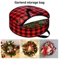 thumbnail image 1 of YAOMOBB Sac de Rangement pour Couronne Robuste Sac de Rangement pour Couronne de Noël Design à Carreaux Rouge Noir Imperméable Facile à Transporter avec Poignée, 1 of 5