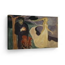 Smile Art Design Separation, Edvard Munch Classic Art Canvas Print Famous Fine Art Oil Painting Reproduction Canvas Wall Art Home Decor Ready to Hang Made in the USA 19x28