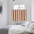 thumbnail image 4 of Burnt Orange Stripe Kitchen Curtains 72 Inch Length, Farmhouse Striped Abstract Art Grommet Top Bedroom Living Room Curtains, Light Filtering Cafe Curtain Drapes 2 Panels Set 104''x72'', 4 of 9