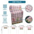 thumbnail image 6 of Easter Bunny Gnomes Table Runner - 60 Inch Long Spring Easter Eggs Floral Pink Plaid Cotton and Linen Blended Dress Scarves Farmhouse Table Runner for Kitchen Dining, Coffee Table, 13" x 60", 6 of 8