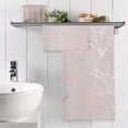thumbnail image 5 of Rose Gold Abstract Marble Towels Highly Absorbent Cotton Towels 2 Pack, Premium Spa & Hotel Quality Quick Dry Towel Set,54" x 27", 5 of 7