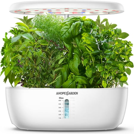

Ahopegarden Z239 Intelligent Planter 12- Hydroponic Planting Kit LED Grow light Planter Germination Machine with Self Circulation Soilless Gardening Set with US Plug(White)