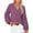 Purple, variant on Voncos Fall Tops for Women Long Sleeve Purple Blouses Casual Pleated Dressy Tops Cleanrance M