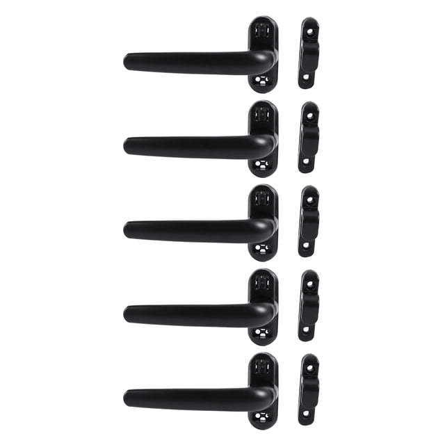 5X Cerradura de Manija de Puerta y Ventana Marco de Ventana Manija de Rueda de Bloqueo de Ventana Negro