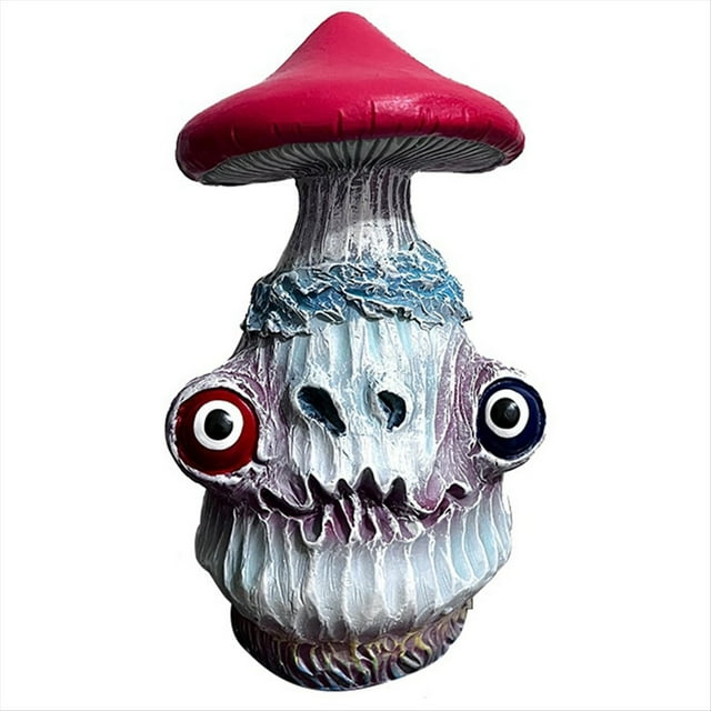 Escultura de Seta de Calavera de Halloween, Artesanías de Resina, Decoración de Escritorio de Oficina y Jardín para el Hogar A