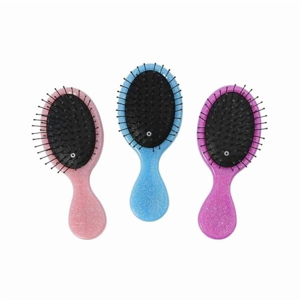wonima11 Toddler Detangler Hair Brush Travel Detangling Brushes 3Pcs Women Valentines Day Best Gift Small For Baby Kids Pocket hairbrush Pro, for Curly Wet Dry Tangle