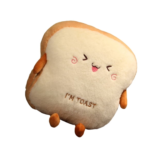 Toystoory Cojín de felpa para pan tostado, comida bonita, muñeca suave, decoración para calentar las manos, cojín para dormitorio, decoración del Suministros térmicos Lengua Toystoory HA071563-03