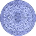 thumbnail image 1 of Ahgly Company Indoor Round Medallion Blue Traditional Area Rugs, 8' Round, 1 of 4