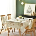 thumbnail image 4 of 1Piece Lavable Nappe Vinyle Toile de Table Easy-Clean Résistant à l'Huile Coton Lin Fade-Résistant Arbre de Noël Motif Couverture, 4 of 12
