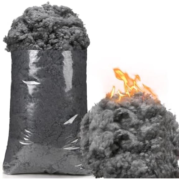 1.1 lb Grey Black Polyfill Stuffing Heat Polyester Fiber Fill High Resilience Stuffing for Stuffed Animals, Pillows, DIY Crafts, Crochet$$Art & Craft