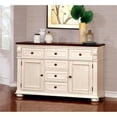 thumbnail image 2 of Furniture of America Hendrix Transitional Solid Wood 7-Drawer Buffet in White, 2 of 3