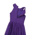 thumbnail image 4 of YEAHDOR Kids Girls Sequins Neckline Sleeveless Chiffon Flower Girl Dress Wedding Pageant Party Dress Purple 16, 4 of 5
