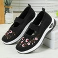 thumbnail image 6 of Mostsola Flats for Women Mary Jane Shoes Knit Mesh Embroidery Walking Shoes Comfortable Slip on Shoe, 6 of 7