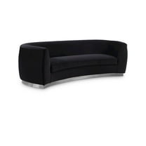 Meridian Furniture Julian Black Velvet Sofa