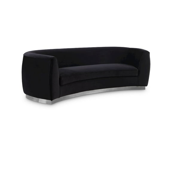 Meridian Furniture Julian Black Velvet Sofa