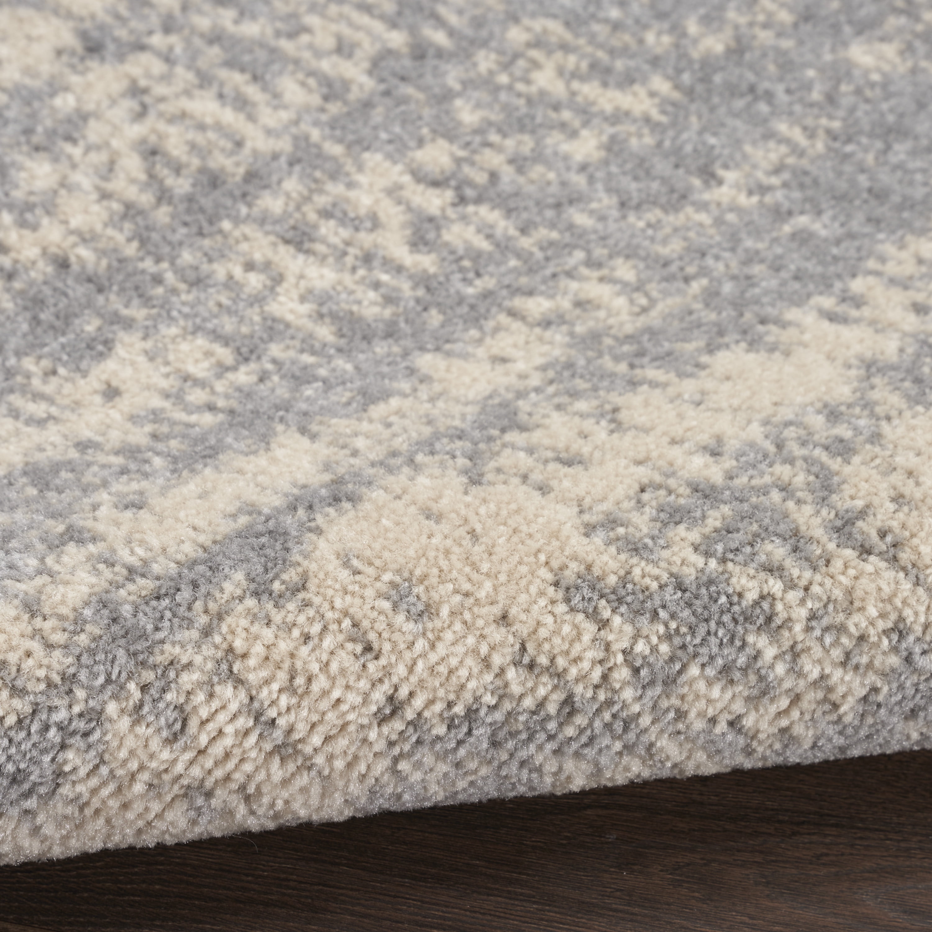 Nourison Essentials Indoor/Outdoor Grey/Beige 9' x 12' Area Rug, (9x12)