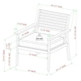 thumbnail image 4 of Modern Solid Wood Outdoor Zander Club Chair (set of 2) - Dark Brown, 4 of 6