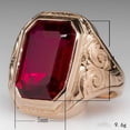 thumbnail image 3 of Simple Zircon Inlaid Large Gemstone Men's Business Ring, 3 of 3