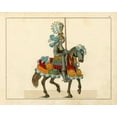 thumbnail image 2 of Kottenkamp 32x26 Black Ornate Wood Framed with Double Matting Museum Art Print Titled - Knights in Armour I, 2 of 4