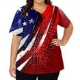 thumbnail image 4 of KDDYLITQ Independence Day Freedom Shirts for Women Patriotic 250 Years Birthday V Neck T-Shirts Freedom Printed 4th July Blouses Usa Star Stripes 2026 Short Sleeve Tees Wine 5XL, 4 of 6