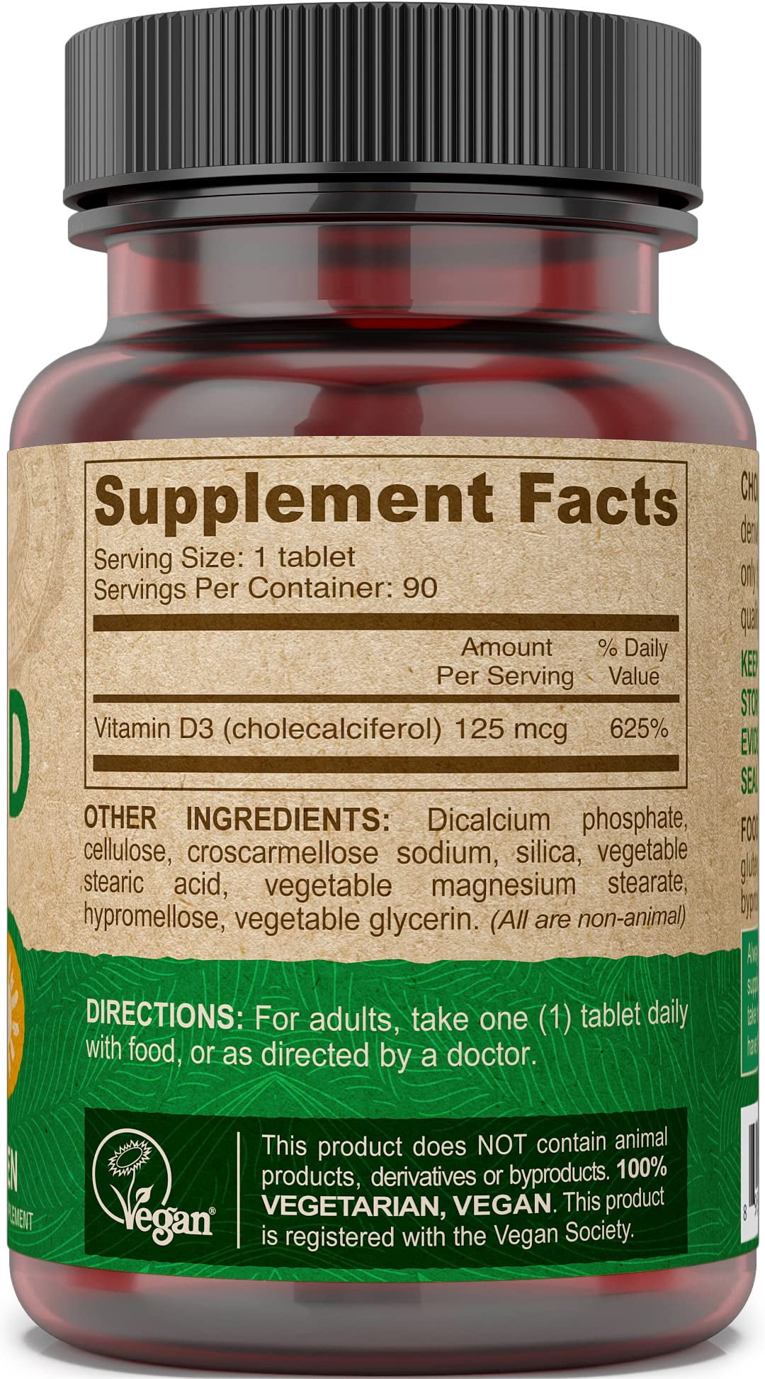 Deva Vegan Vegan Vitamin D3 5000 IU 90 Tablet
