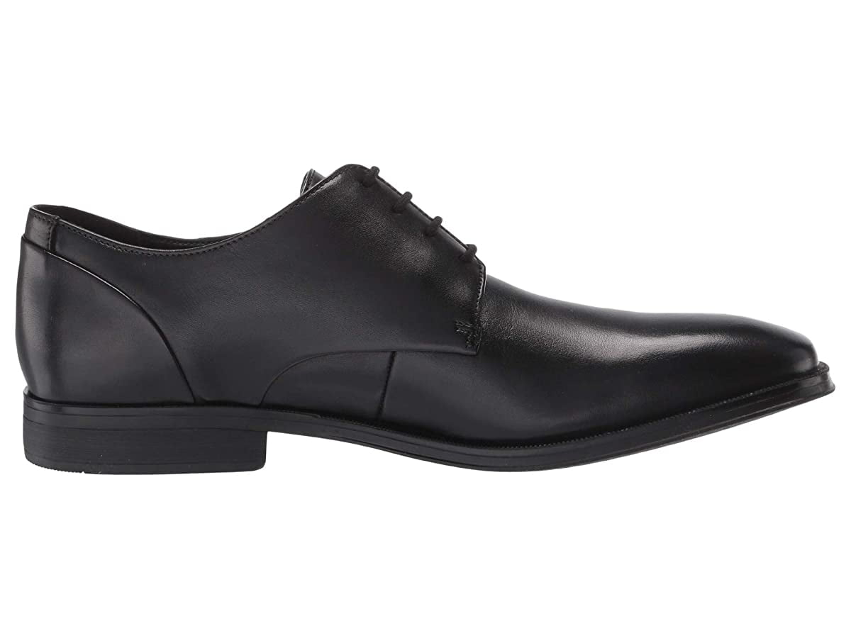 Clarks Mens Gilman Plain Black Leather Oxford Lace Up Shoes 