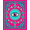 Pink, Pattern 3, variant on ODIKA 8x10 Machine Washable Non-Slip Area Rug, Hypnotic Talisman Burlap Boho Porch Greeting High Traffic Rug with Pad, Turquoise, 662989