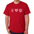 thumbnail image 1 of Men's Word Art T-shirt - Peace Love Dogs, 1 of 2