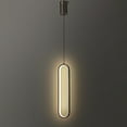thumbnail image 1 of Lámpara colgante dorada y negra, luz de línea larga, lámpara decorativa de noche de Metal, decoración del hogar, 1 of 9