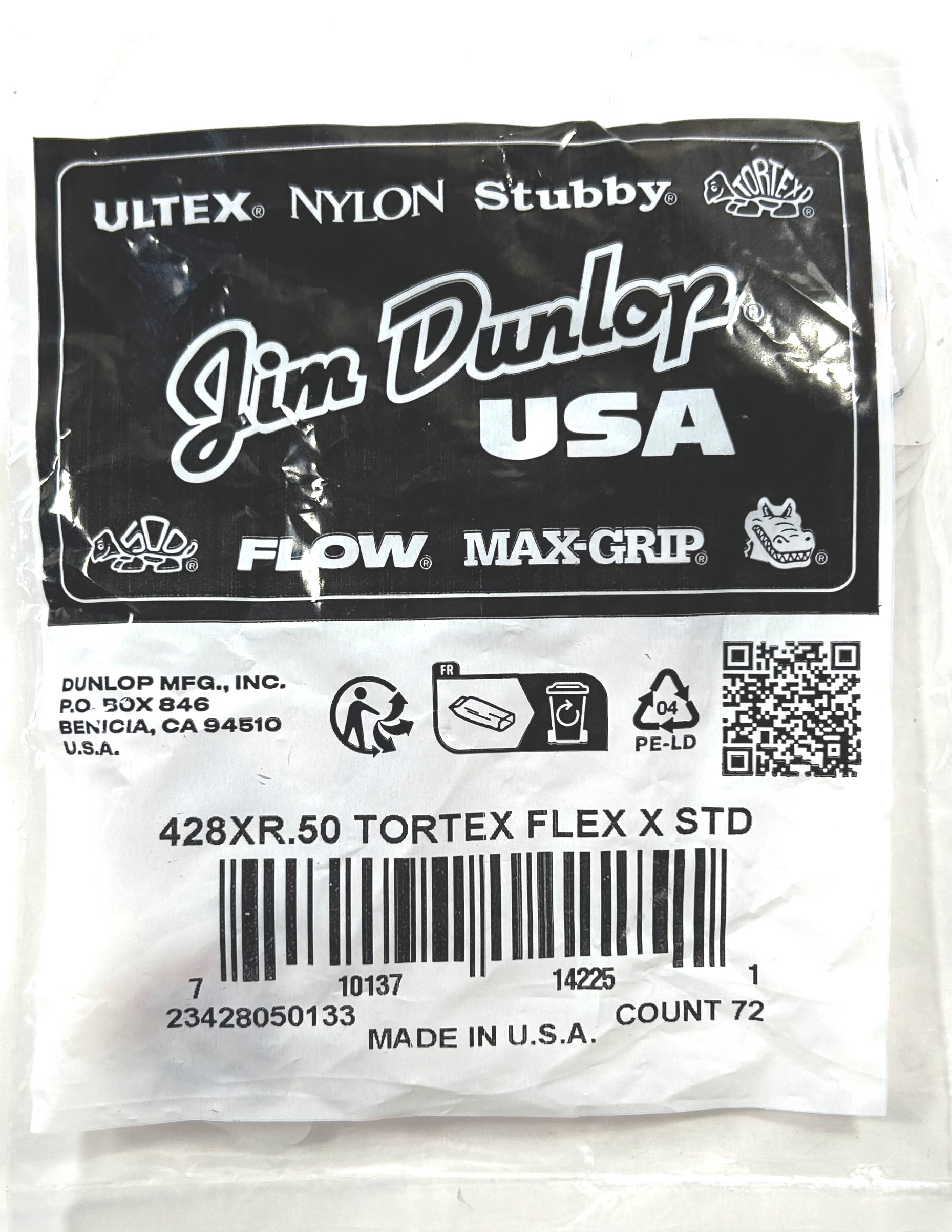 Dunlop Guitar Picks Tortex Flex X Standard 72 Picks .50mm Light (428XR.50)