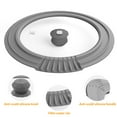 thumbnail image 6 of Universal Lid Fits 6" 6.5" 7" 7.5" and 8" 8.5" 9" 9.5" Cookware, Silicone Replacement Pan Lid for Pots, Pans and Skillets, Tempered Glass Strainer Lid with Heat Resistant Silicone Rim (2PK), 6 of 9