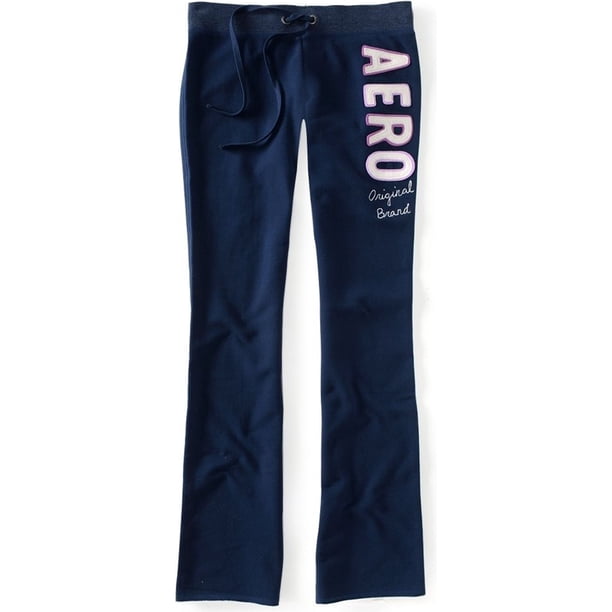 Aeropostale - Pantalones de chándal para mujer Aero Original Brand, azul, grande Aeropostale Pantalones deportivos