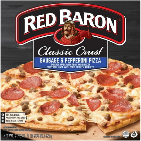 Red Baron Pizza, Classic Crust Sausage & Pepperoni, 20.6 oz