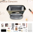thumbnail image 3 of Wavy Quilted Cosmetic Bag Large-Capacity Travel Toiletry Organizer Includes 9-Piece Portable Travel Bottle Set Vampire Girl, 3 of 6