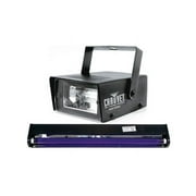 AMERICAN DJ BLACK-24BLB 24" UV Black Pro Blacklight + CHAUVET Mini Strobe Light