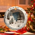 thumbnail image 4 of Birdeem Round Acrylic Christmas Decorations Reindeer Hanging Sign Festive Wall Decorations, 4 of 5