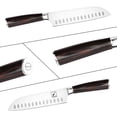 thumbnail image 4 of Cuchillo de chef Imarku, 7 pulgadas, ultra afilado, Santoku 7Cr17Mov, acero, 4 of 7